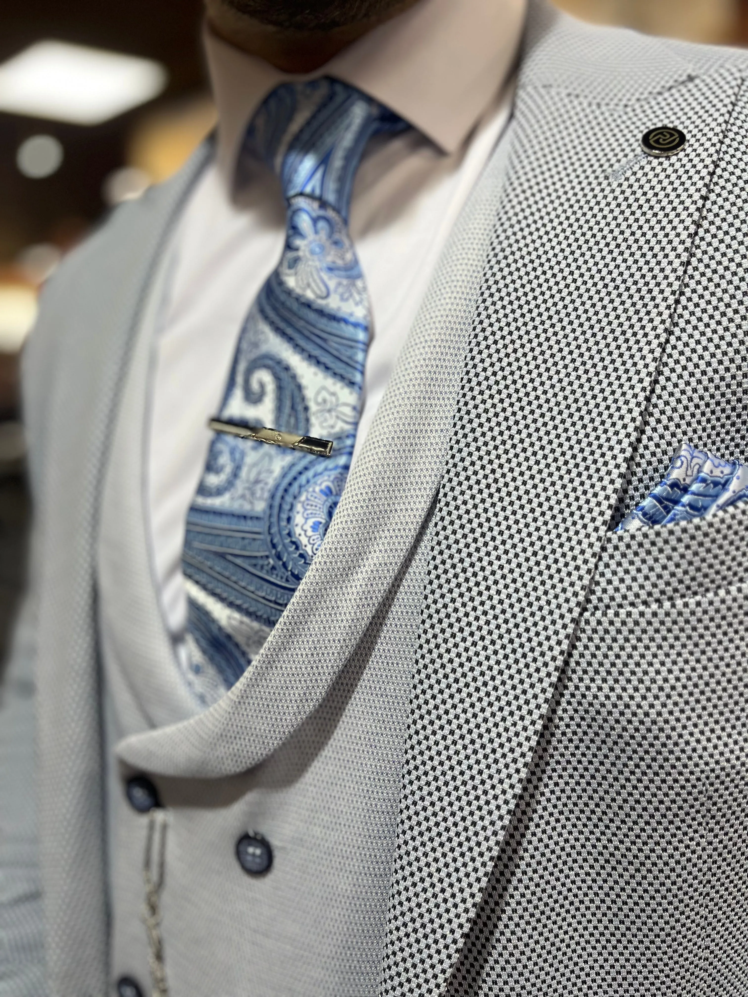 Basiola - Blue 3 Piece Suit