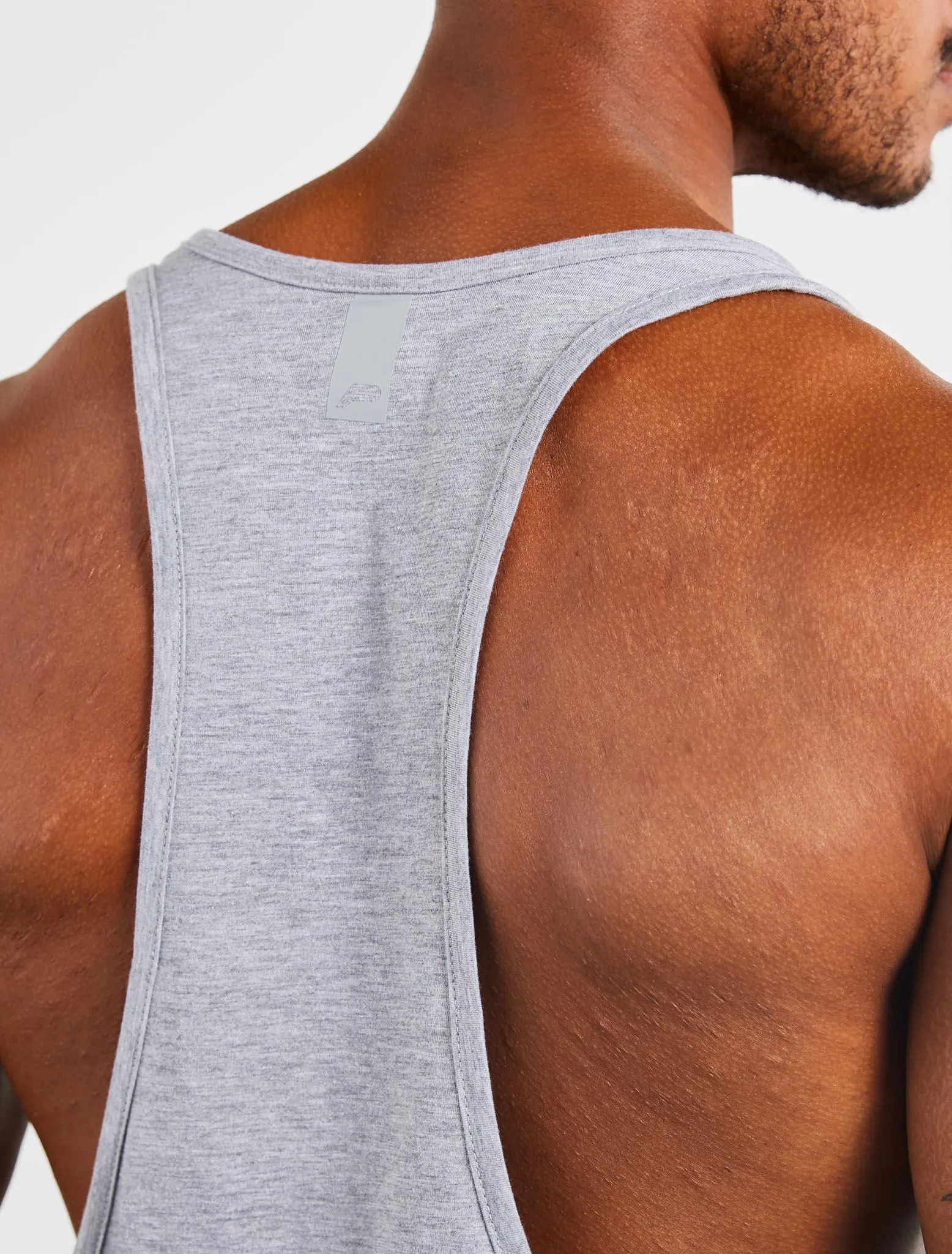 Graphic Stringer Vest - Grey Marl