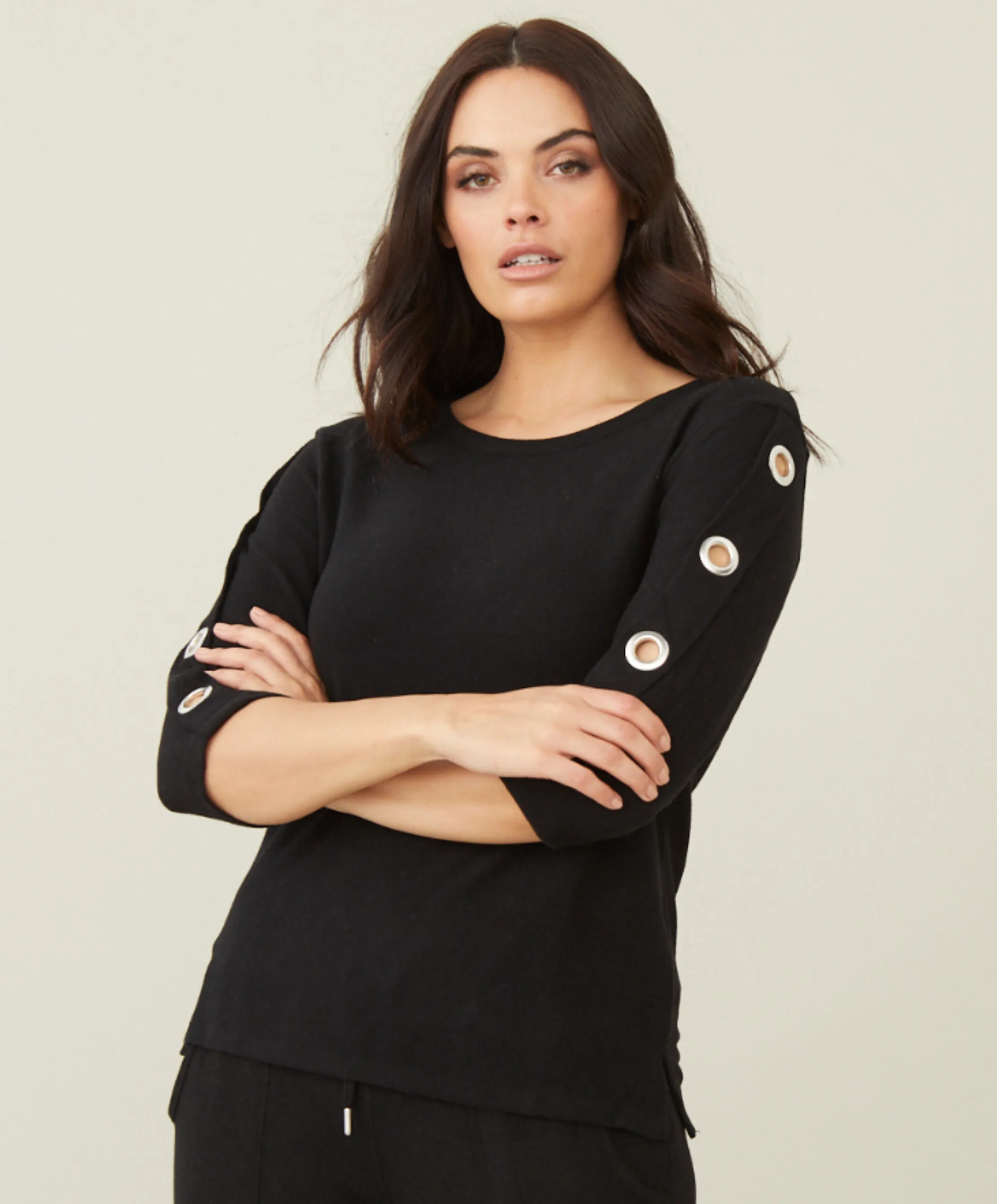 Soft Stretch 3/4 Grommet Crew
